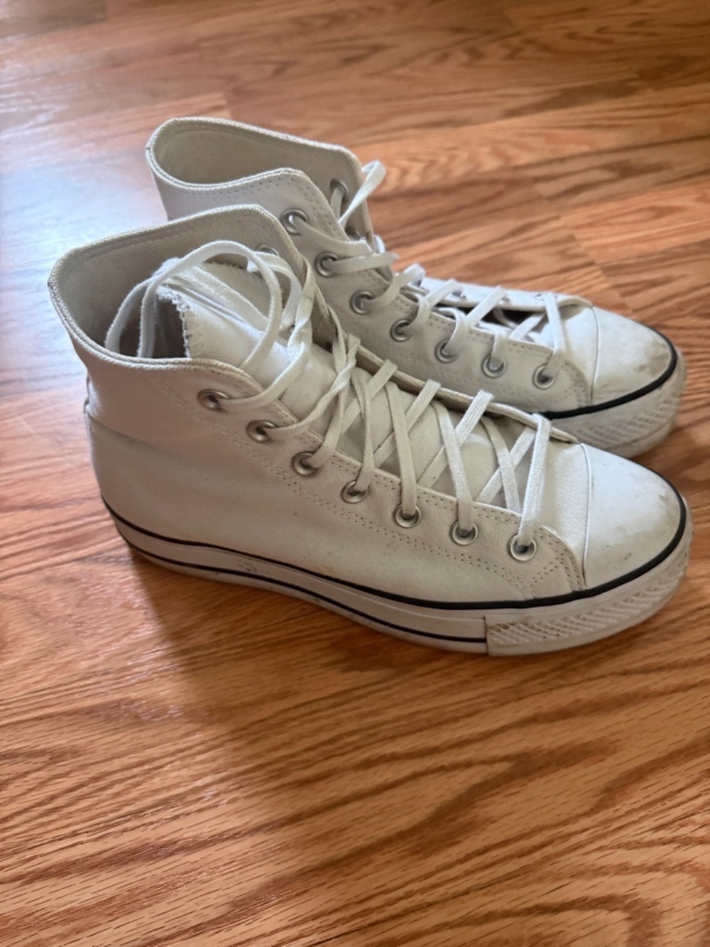 Converse White High-Top Canvas Sneakers